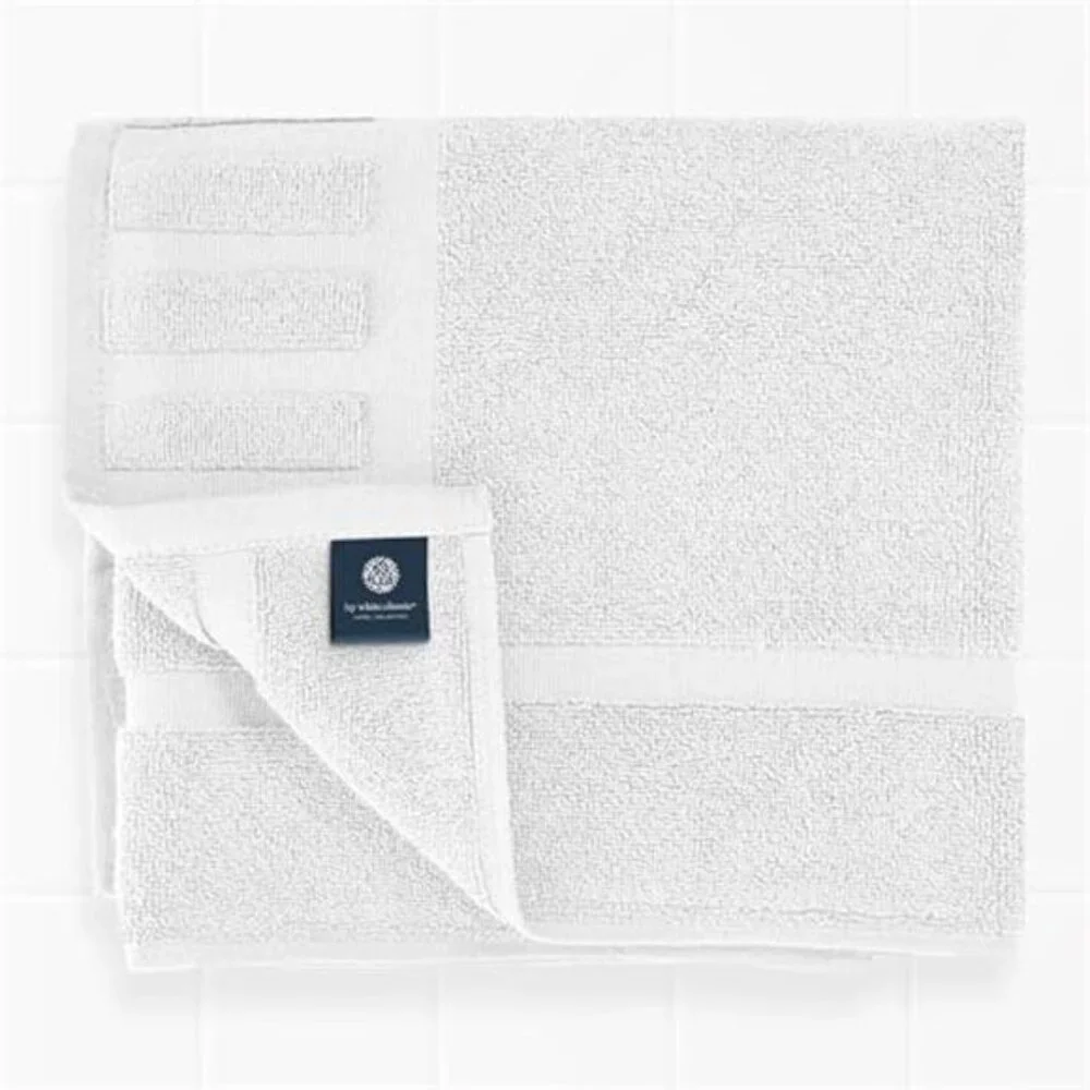 White Bath Mat Set 2 Pack Absorbent Cotton Hotel Spa Shower Tub Floor Mats